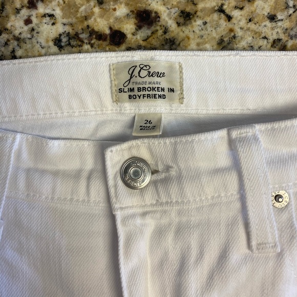 J Crew Slim Broken In Boyfriend Jean in White 🤍 - Picture 8 of 12